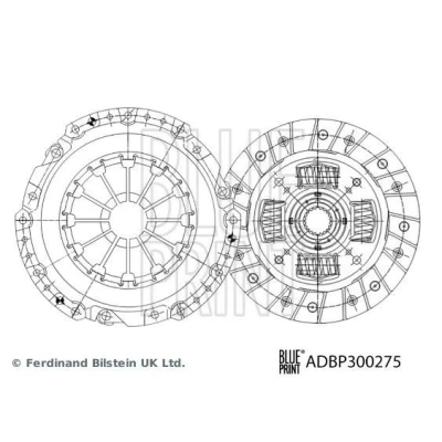 Image de BLUE PRINT ADBP300275 Kit d&#039;Embrayage à deux pièces avec graisse synthétique 221mm SUZUKI: Grand Vitara II SUV (JT, TE, TD) 1.6 Traction intégrale