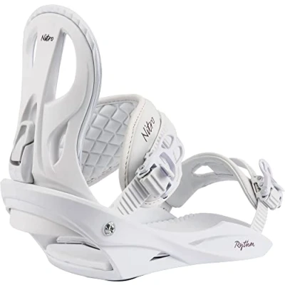 Image de Nitro Rythm &#039;23 Fixation pour Snowboard Femmes, Prune Blanche, S/M
