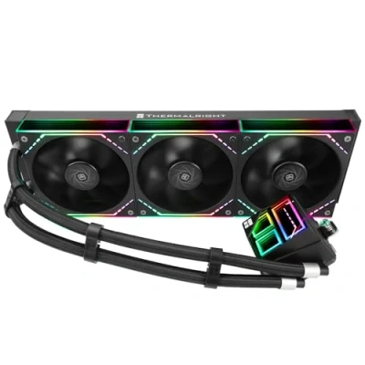 Image de Thermalright Frozen Infinity 360 Black refroidisseur liquide pour processeur, triple ventilateur PWM, 2000 tr/min, d&#039;air de bureau, AM4/AM5 et Intel LGA115X/2011/1700/1851,