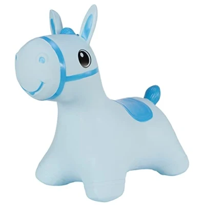 Image de Hoppimals Tootiny Animal Sauteur Gonflable Cheval, Sauteur, Jouet Développe la motricité A partir de 12 Mois avec Pompe à air Incluse