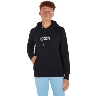 Image de Tommy Hilfiger Track Graphic Hoody Sweat à capuche, Homme, Taille: Small, Desert sky