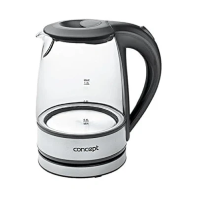 Image de CONCEPT électroménager RK4900 Bouilloire Inox/Verre 1,2 L 1630 W