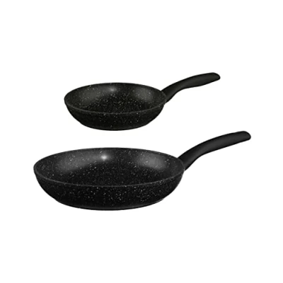 Image de Five Set de 2 Poêles en Aluminium Noir D 20 &amp; 26 cm Tous Feux y Compris Induction