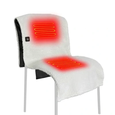 Image de Aomiun Coussin de Chaise Chauffant électrique Sherpa Tapis à température réglable pour canapé