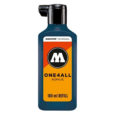 Image de Molotow ONE4ALL Recharge d&#039;encre acrylique pour marqueurs permanents Couleur 027 Bleu pétrole 180 ml