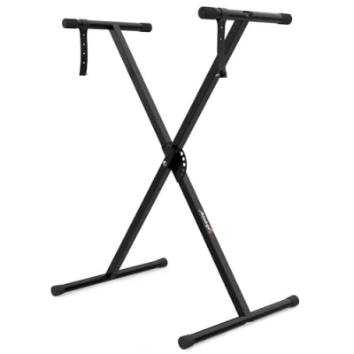 Image de Audibax Onyx 121 Support Pour Clavier à Ciseaux de Musique Électronique Système Réglage Easy Lock Ball Joint Charge 15 kg Claviers 61, 76 et 88 Touches
