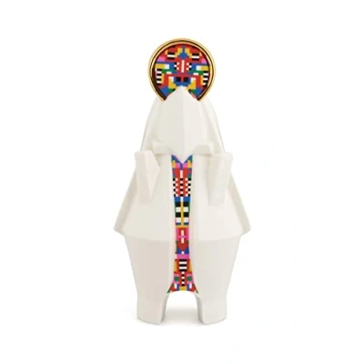 Image de Alessi Mary ESA05 2 Figurine Vierge pour Crèche en Porcelaine avec Décalcomanies Appliquées à la Main et Détails Or 24 Carats, Multicolore