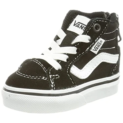 Image de Vans Mixte enfant Filmore Hi Zip Suede/Canvas Basket, Toile en Daim Noir et Blanc, 26 EU