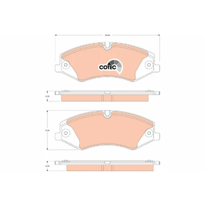 Image de TRW COTEC GDB1825 Jeu de plaquettes frein préparé pour indicateur d&#039;usure avec vis d&#039;étrier accessoires LAND ROVER: Range Rover 3
