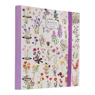 Image de Grupo Erik Classeur A4 4 Anneaux Botanical Wild Flowers, Rigide Anneaux, Format 27 x 32 cm, Fournitures Scolaire, Organiseurs, de Bureau