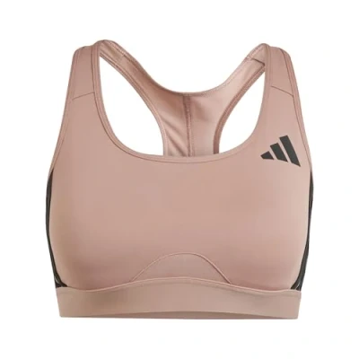 Image de adidas Performance Powerreact Train Medium Support 3STRIPES BRA Brassières de sport à maintien normal, Femme, Taille: SxA B, Warm clay/black