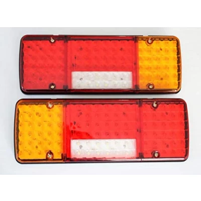 Image de 24/7Auto 12 V Tail LED Feux arrière Lampes avec 5 fonctions mince Motif 340 mm Châssis de remorque Camion benne camping car caravane Camper