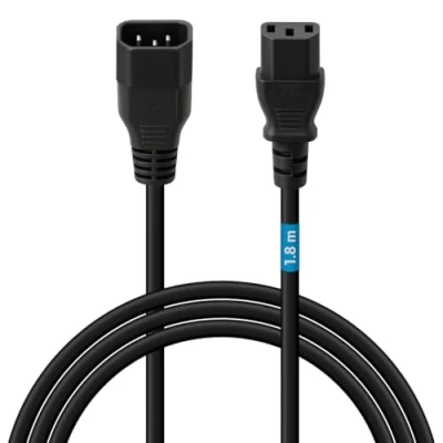Image de Cable Rallonge alimentation IEC C13/IEC C14 1.80m