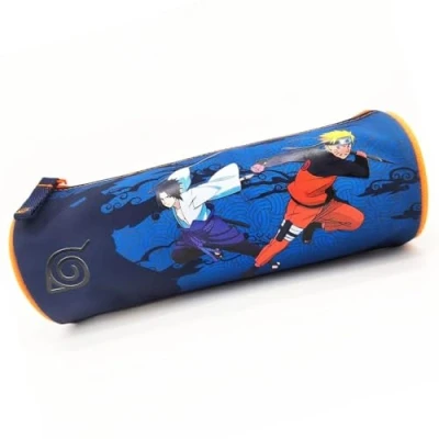 Image de LA Plume Doree 1 Trousse Fourre Tout Rond Naruto Dimension 22 x 8 cm Fermeture Zippée Compartiment