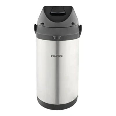 Image de Pioneer Flasks SS40HC Bouteille isotherme en acier inoxydable pour eau chaude et froide, thé, café, 4 litres, argenté