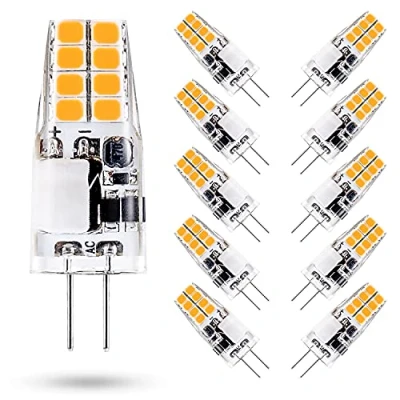 Image de ONSTUY Ampoule LED G4 12V,3000K Blanc Chaud,3W Équivalent 35W Halogène,300 Lumens,Non Dimmable,Lot de 10