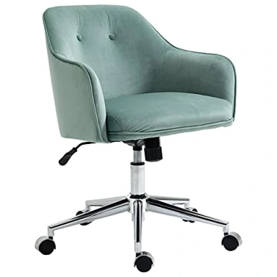 Image de Vinsetto chaise de bureau avec fonction bascule, ergonomique réglable en hauteur, roues pivotantes à 360, toucher velours, polyester, nylon rouge, 61 x 59 80,5 90,5 cm