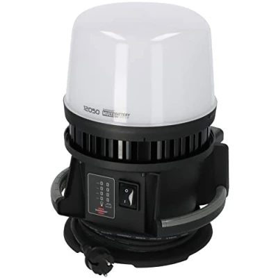 Image de Brennenstuhl Multi Battery Projecteur de chantier LED 12050 MH 360 hybride/Projecteur (100W, 12000lm, IP54, compatible avec batterie 18V (non fournie) rechargeable 7 fabricants, 5m H07RN F)