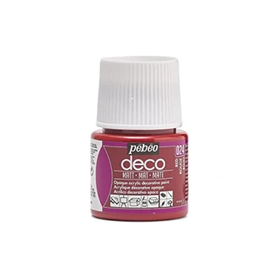 Image de Pébéo 204024 Déco Acrylique Mat 1 Flacon Rouge 45 ml