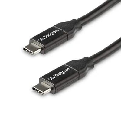 Image de StarTech.com Câble USB C vers avec Power Delivery 5A de 50 cm Cordon 2.0 Type certifié IF Noir (USB2C5C50CM)