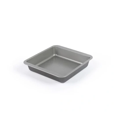 Image de Salter Essentials moule à gâteau carré 26cm Antiadhésif, passe au lave vaisselle, facile nettoyer, fabriqué Royaume Uni, acier carbone durable, léger pour brownie, sans PFOA, BW13664