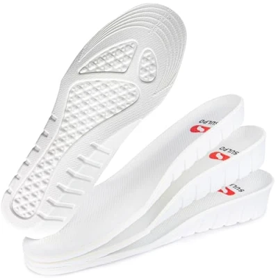 Image de SULPO Semelles surélevées 1,5 cm/2,5 cm/3,5 cm pour hommes et femmes Blanc augmentant la hauteur Semelle de chaussure Augmentation Taille 41 42