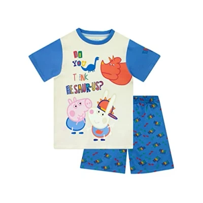Image de Peppa Pig Pyjamas pour garçons I George Dinosaure Doux Coton Produit Officiel Multicolore 5 6 Ans