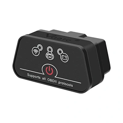 Image de vgate Outils de numérisation iCar 2 WiFi OBD2, Adaptateur d’Interface, Outil Diagnostic des Moteurs, phares Voiture pour iOS i Phone, iPad, Android, Mise en Veille Automatique (Noir)