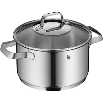 Image de WMF Belmonte Marmite en acier inoxydable Cromargan poli non revêtu 20 cm 3,3 l