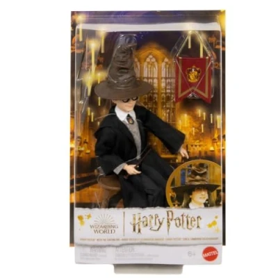Image de Mattel Harry Potter Coffret Poupée Et Le Choixpeau Magique, Avec Accessoires De 30 Cm Robe Gryffondor, À Collectionner, Jouet Enfant, A Partir 6 Ans, HND78