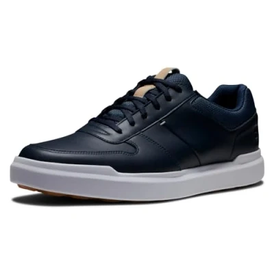 Image de FootJoy Homme Contour Casual Chaussure de Golf, Bleu Marine, Blanc, Brun Clair, 42.5 EU