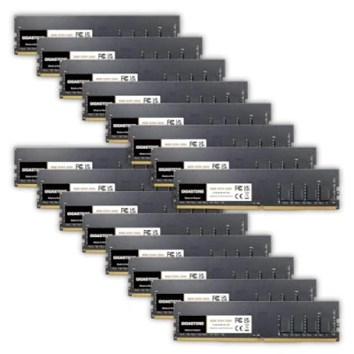 Image de 【DDR4 RAM】 GIGASTONE 128GB Kit(16x8GB) DDR4 2666MHz(2400MHz Or 2133MHz) PC4 21300(PC4 19200/17000) CL19 1.2V UDIMM 288pin Unbuffered Non ECC Ideale PC Desktop Alta prestazione Memoria Upgrade
