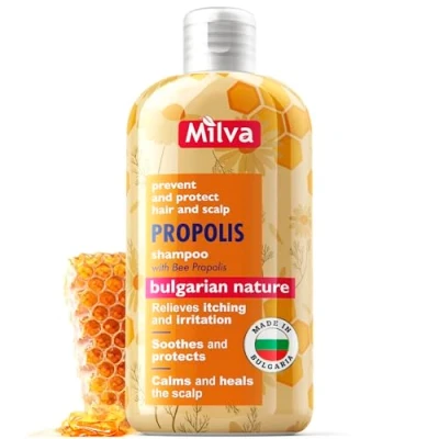 Image de Milva Natural Propolis Shampoing au miel pour des cheveux renforcés, en pleine santé et sans pellicules Effet apaisant 200 ml