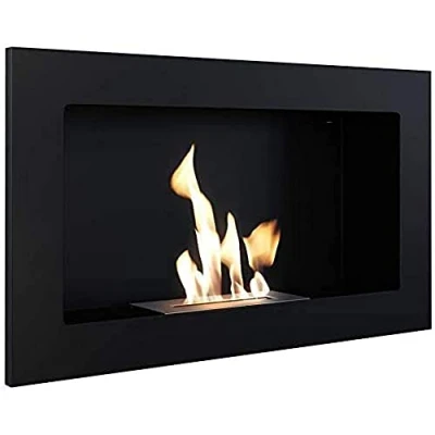Image de KRATKI cheminée à l&#039;éthanol Golf 2, Murale Suspendue véritable avec Certificat TÜV Dimensions en cm : H 36 x l 62 P 11, Longueur de la Ligne feu 15