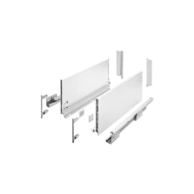 Image de GTV Système de Tiroirs Axis Pro, Ensemble Tiroirs, Extraction Totale, Amortissement Intégré, Charge 40 kg, Tiroir Coulissant avec Fermeture Douce Largeur 550 mm, Hauteur 200 Blanc