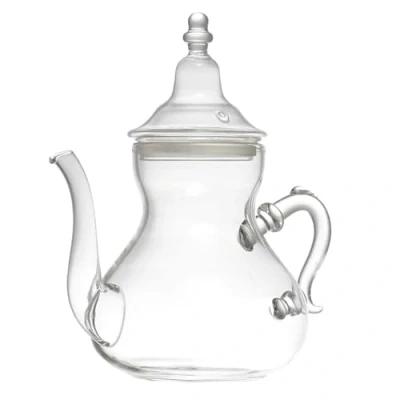 Image de HOME DECO FACTORY, KA0276, Théière en Verre 80cl, Design Moderne et élégant, idéale pour Le thé, café apéritifs, avec poignée Ergonomique Bec verseur Anti Goutte, Transparent