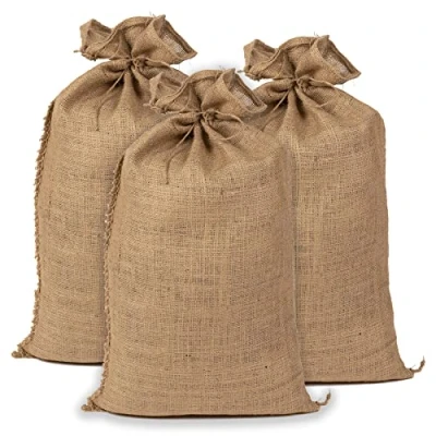 Image de La Cordeline Lot 3 Sacs SABLE 20kg Toile de Jute 40x70 cm 305 gr/m²
