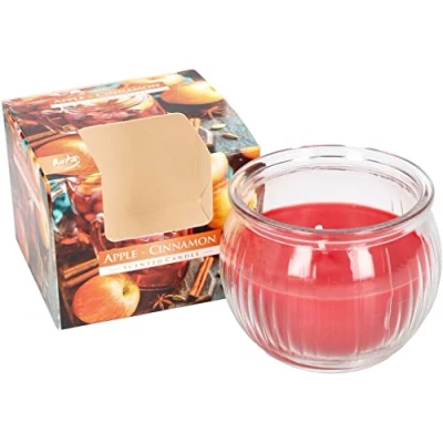 Image de KOTARBAU® Bougie parfumée dans un verre Durée de combustion jusqu&#039;à 28 heures Cadeau agréable Parfum aromathérapie Cinnamon