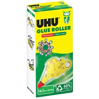 Image de UHU Cassette Recharge pour Roller de Colle Glue Noir
