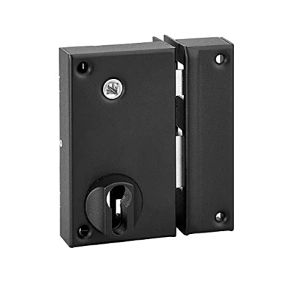 Image de THIRARD Boitier de serrure verticale en applique double entrée à fouillot pour entrée, axe 45mm, droite, 75x130mm, noir