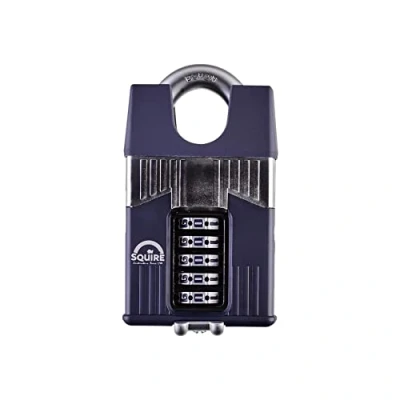 Image de Cadenas de sécurité à Code et Anse protégée 65 mm SQUIRE Warrior Combi 65CS