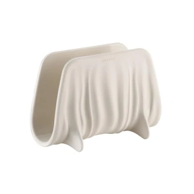 Image de Guzzini Tierra, Porte Serviettes en Plastique Recyclé Blanc Lait, 16 x 8 h11 cm 197200156