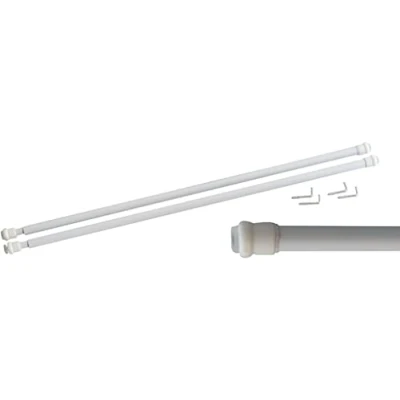 Image de MAURER 5340022 Tringle à rideau extensible 60/105 cm Avec ressort de pression, supports et ventouses (2 pièces) Cranberry