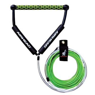 Image de Kwik Tek Thermal Rope AIRHEAD Dyneema Corde Thermique pour Wakeboard Hommes, Vert, 4 Sections (70 Feet)