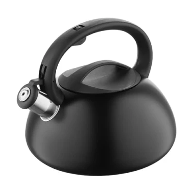 Image de FLORINA Bouilloire Inox (2,5 l) I Theiere Induction LUKE à Sifflet avec Poignée en Bakélite Automatique pour Thé &amp; Café Adaptée Tous Types de Foyers Noir
