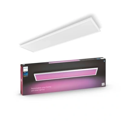 Image de Philips Hue White and Color Ambiance, Panneau LED connecté rectangulaire SURIMU, compatible Bluetooth, Blanc, fonctionne avec Alexa, Google Assistant et Apple Homekit