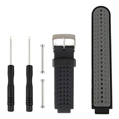 Image de Fit power Bracelet de rechange pour montre connectée Garmin Forerunner 220/230/235/620/630 Noir/gris Taille unique, noir/gris, Réglable, ergonomique