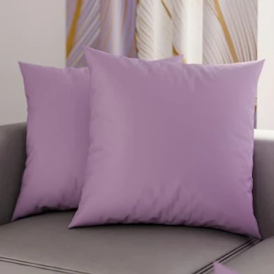 Image de PETTI Artigiani Italiani Lot de 2 Taies d&#039;oreiller Lit 80x80 cm, Housses Coussin Unies Couleur Lilas, Taie Oreiller 100% Microfibre Hypoallergénique, Fabriqué en Italie
