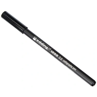 Image de edding 1255 feutre calligraphie carmin 1 stylo pointe calligraphique 2 mm pour papier, bois, terre cuite, toile débutants, lettrage, bullet journals, cartes de vœux, agendas
