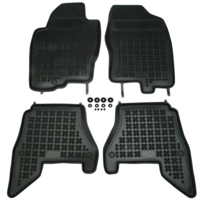 Image de REZAW PLAST 201804 Ensemble de tapis sol Caoutchouc avant et arrière noir NISSAN: Pathfinder 3, NP300 Navara Pick up